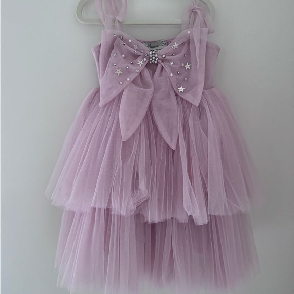 Marias Sky Butterfly Tulle Pink Princess Dress Excellent Condition Sz 5/6 - Picture 5 of 8